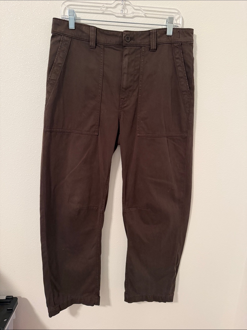 Madewell Dark Brown Darted Barrel leg
